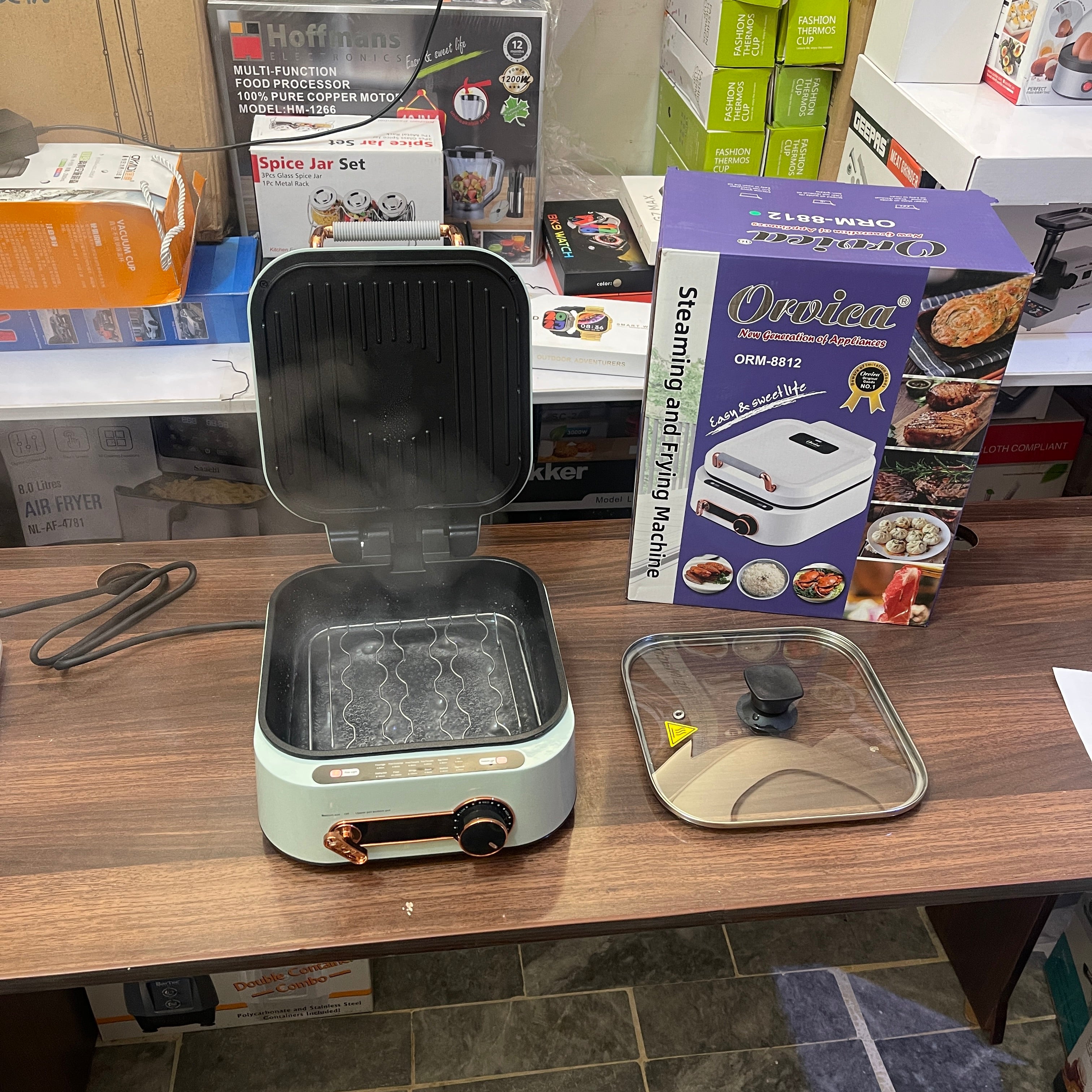 Orvica 3-in-1 Steamer, Fryer & Grill – Russian Lot