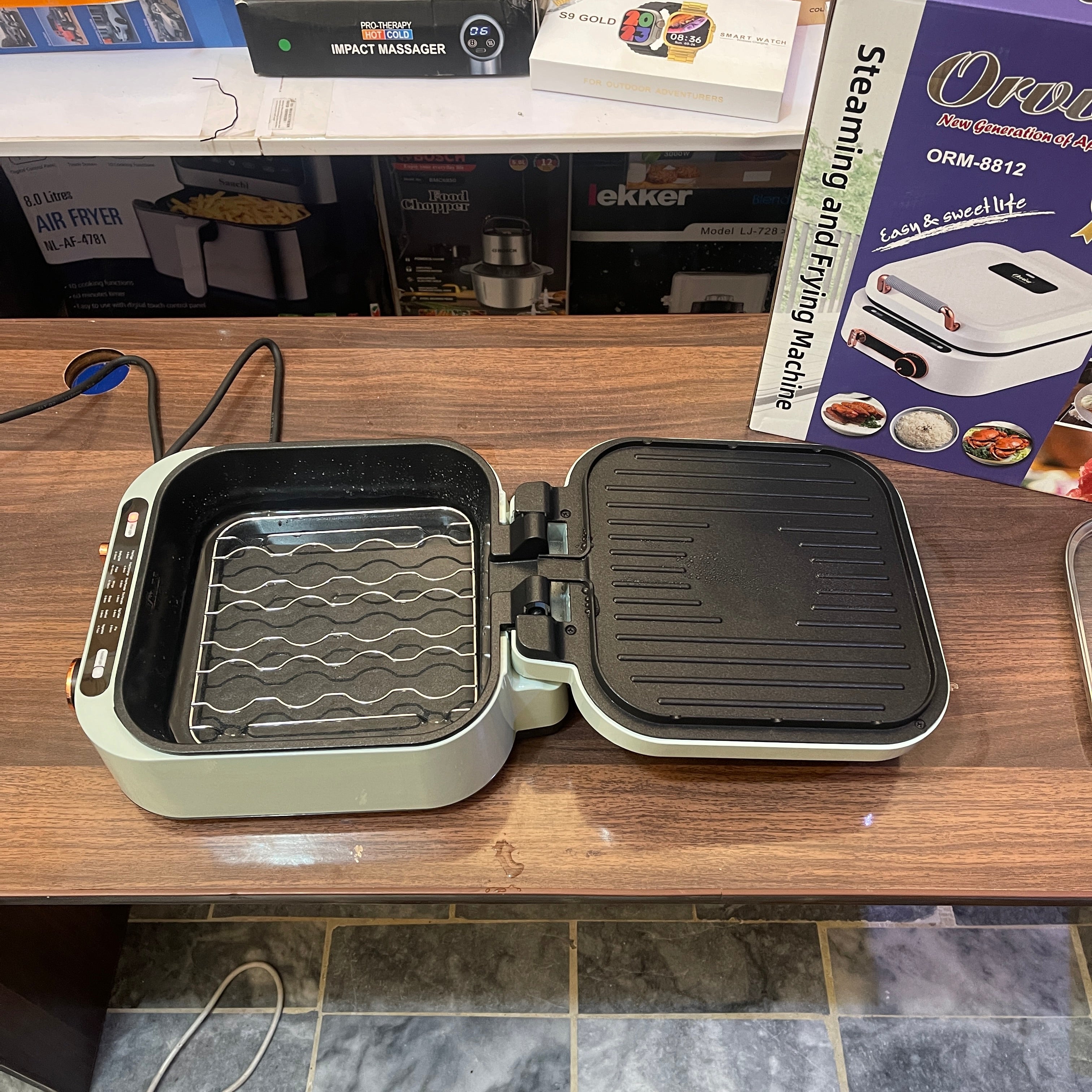 Orvica 3-in-1 Steamer, Fryer & Grill – Russian Lot