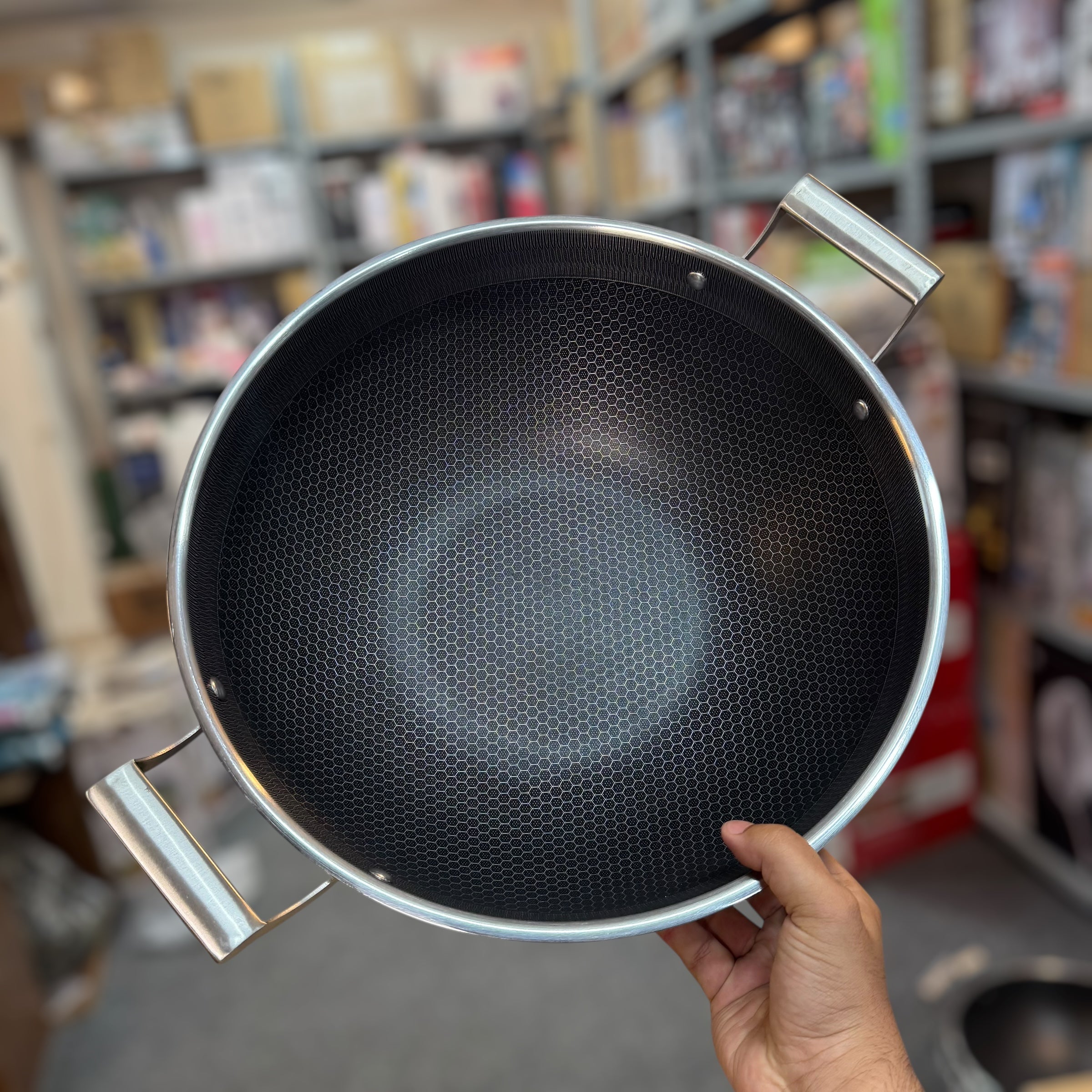 Laser Crafted Honeycomb 15 Inch Karahi