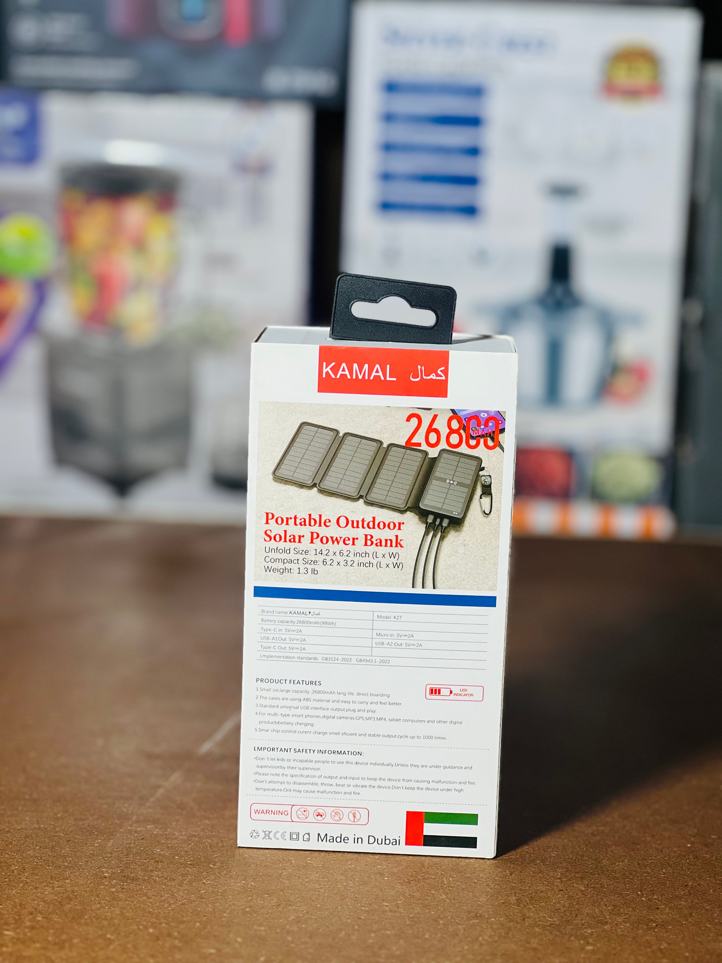 Kamal 26800mAh Solar Power Bank