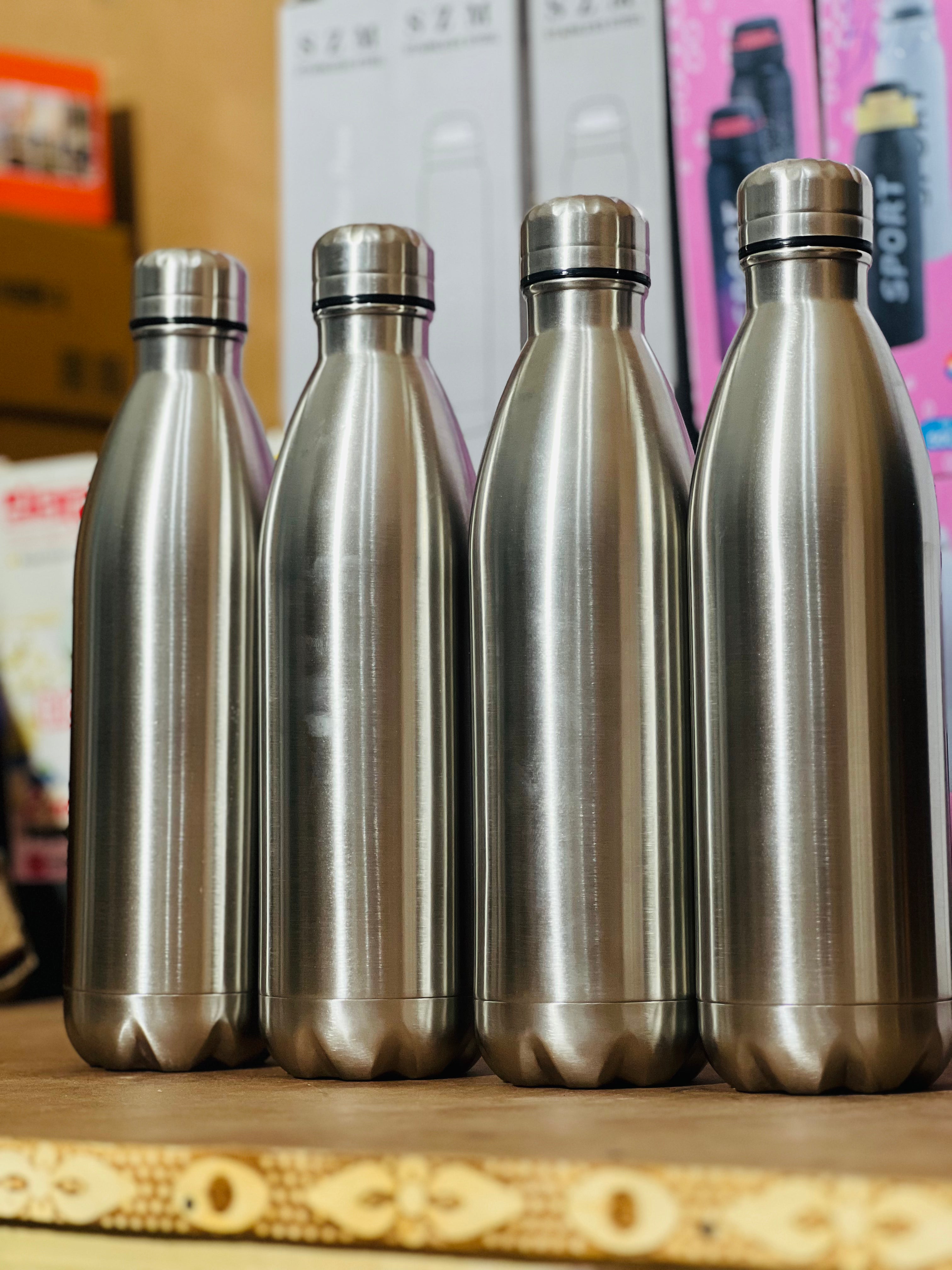 Silver Bottles for Hot & Cold Drinks