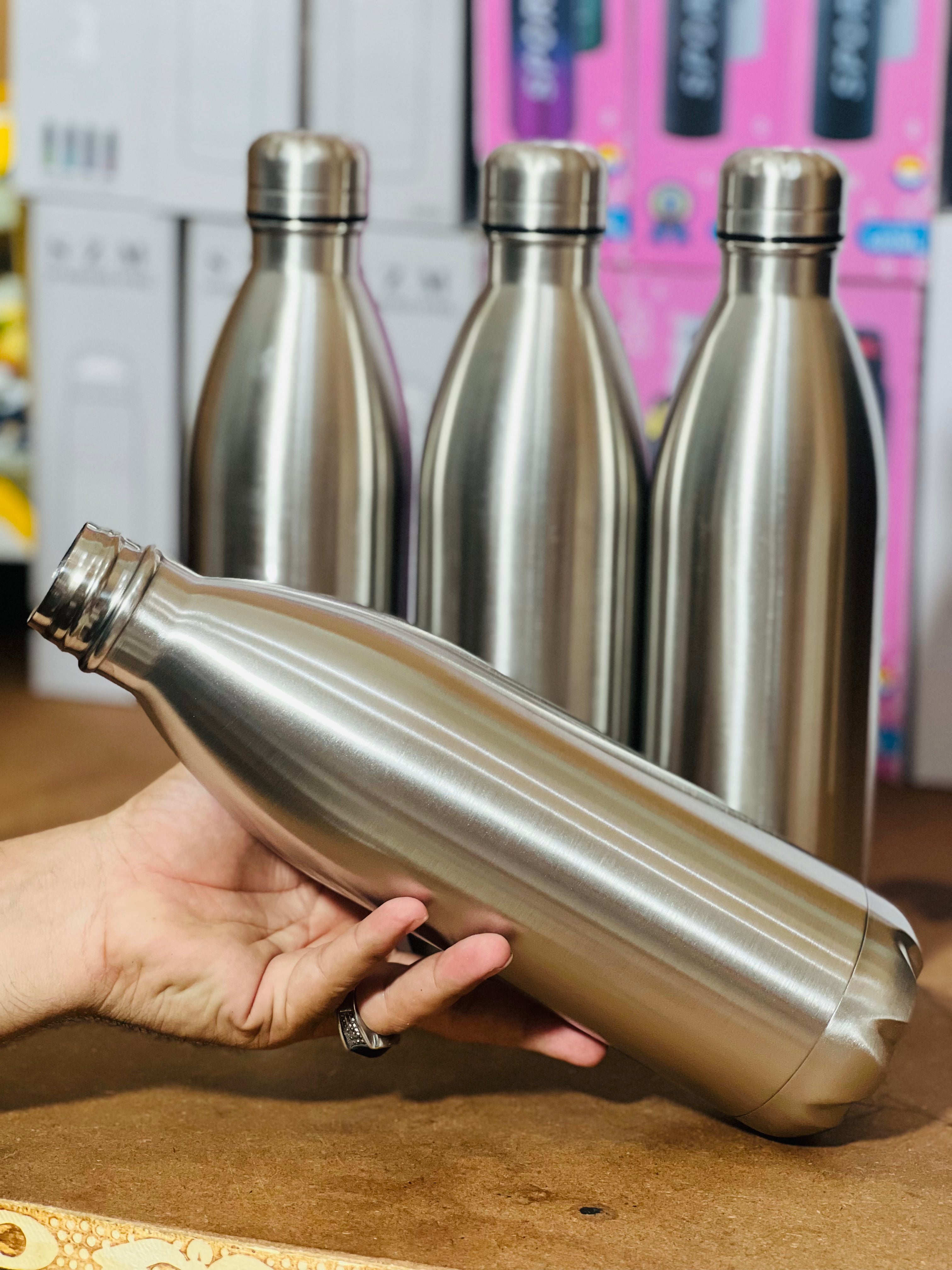 Silver Bottles for Hot & Cold Drinks